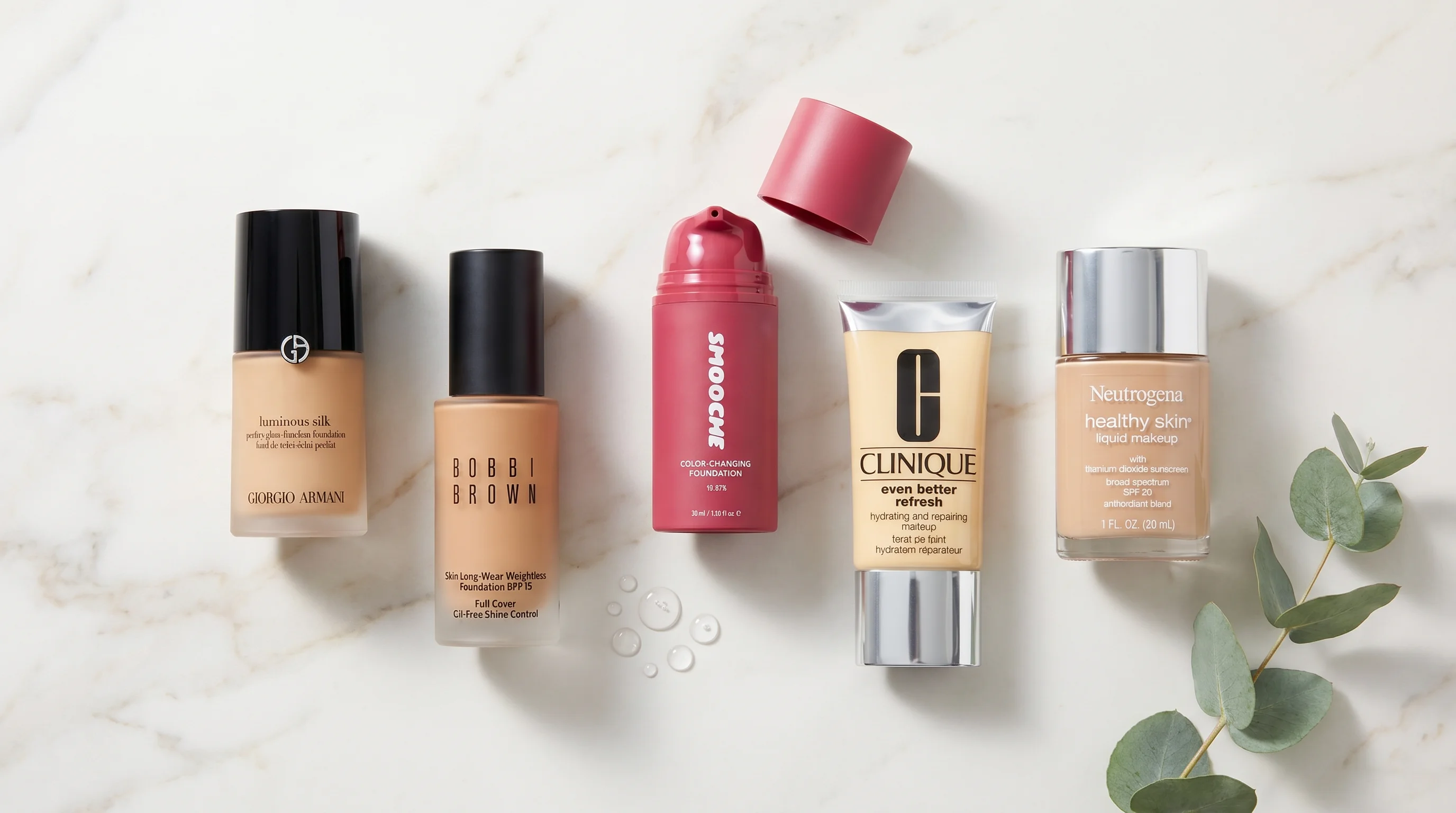 The five foundations side by side.